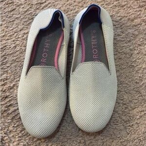 Rothy's Women's Cream and Pink Flats